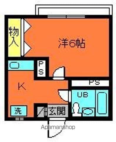 CASA ASAHI(1K/2階)の間取り写真
