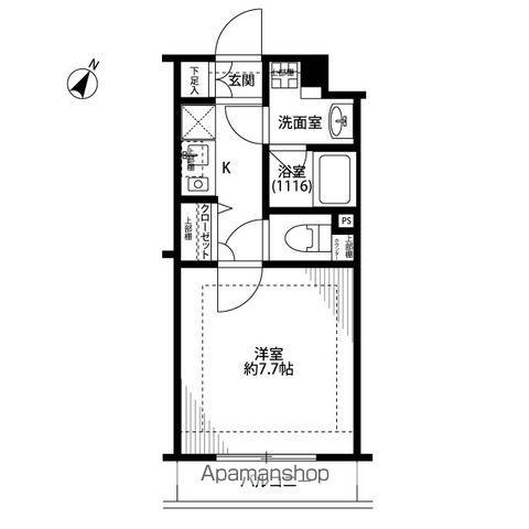 プレール・ドゥーク桜台(1K/1階)の間取り写真