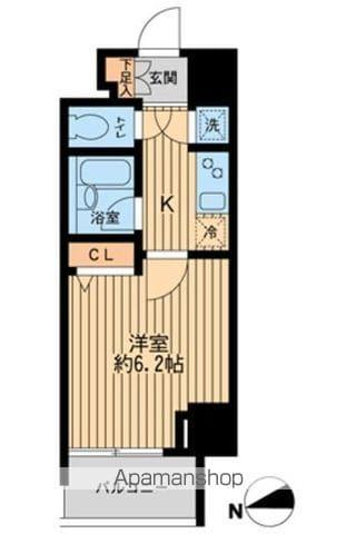 HF早稲田レジデンス(1K/3階)の間取り写真