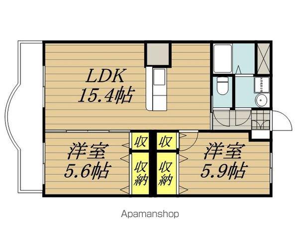 メゾン・ルシオル(2LDK/3階)の間取り写真
