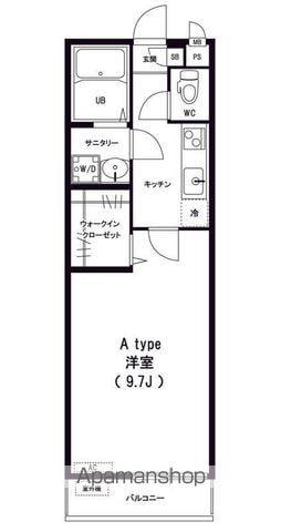 リブリ・つばき(1K/1階)の間取り写真