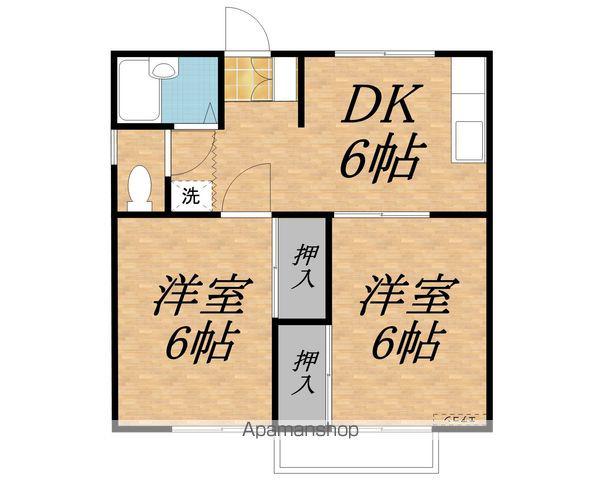 ハイツ松崎A棟(2DK/2階)の間取り写真