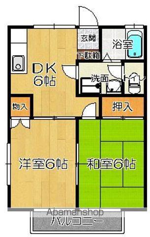 SATOハイツⅠ(2DK/1階)の間取り写真