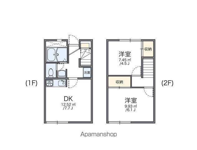 レオパレスレジデンス上松(2DK/1階)の間取り写真