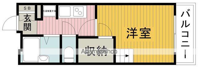 レジデンスローズ(1K/2階)の間取り写真