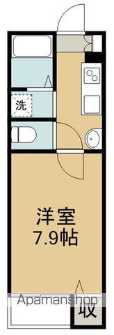 イーストポートⅡ(1K/1階)の間取り写真