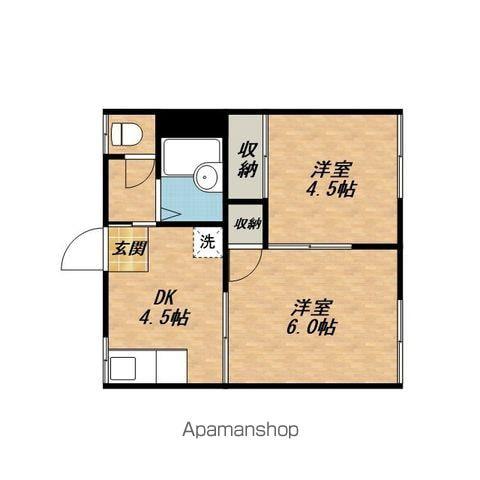 リバーサイドビラⅠ(2DK/1階)の間取り写真