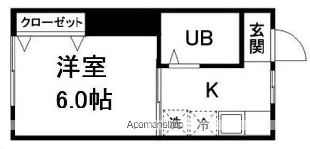 ピースフル仙台駅北(1K/1階)の間取り写真
