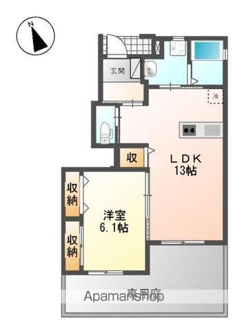 カルムコート(1LDK/1階)の間取り写真
