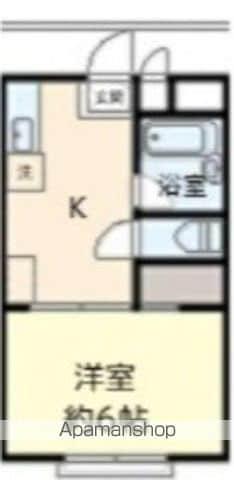 サンシャレー西八(1DK/2階)の間取り写真