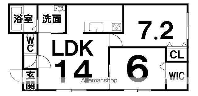NATURALⅡ(2LDK/1階)の間取り写真