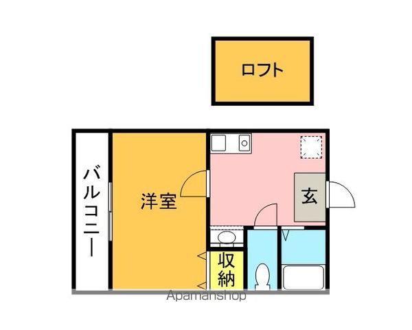 マンダリン曙(1K/1階)の間取り写真