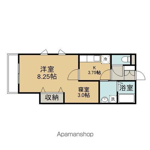 アステール5(1K/2階)の間取り写真