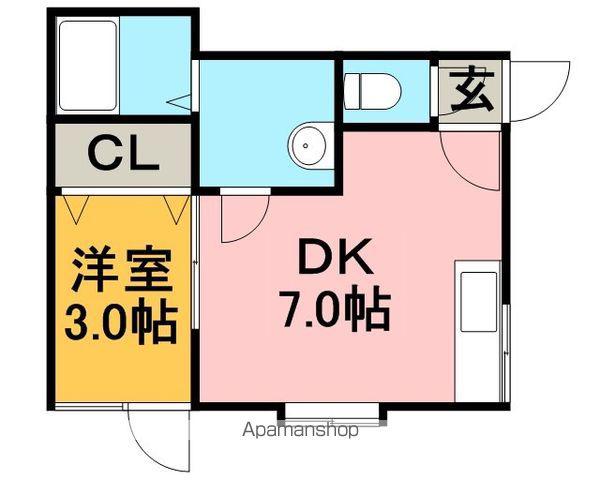 パークソレイユ(1LDK/3階)の間取り写真