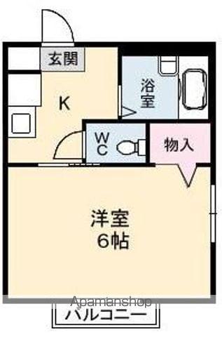 ディアス21(1K/1階)の間取り写真