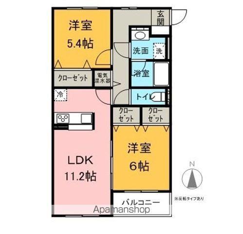 マンションプラムガーデン(2LDK/3階)の間取り写真