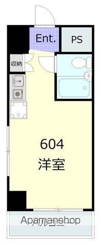 中銀ベル築地マンシオン(ワンルーム/6階)の間取り写真