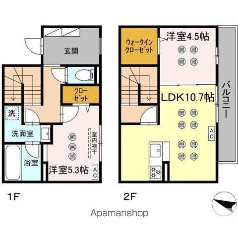E・VIRGO(イー・ヴィルゴ)(2LDK)の間取り写真