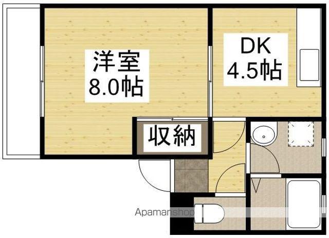 ポテトチップ2(1DK/1階)の間取り写真