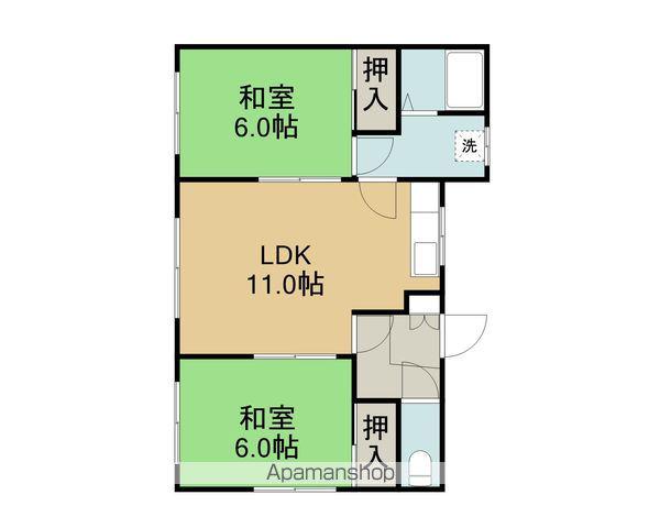 パークサイド花園(2LDK/2階)の間取り写真