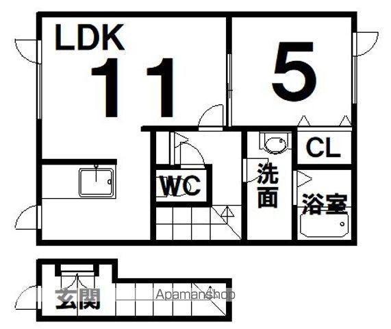 FOURNIR(1LDK/2階)の間取り写真