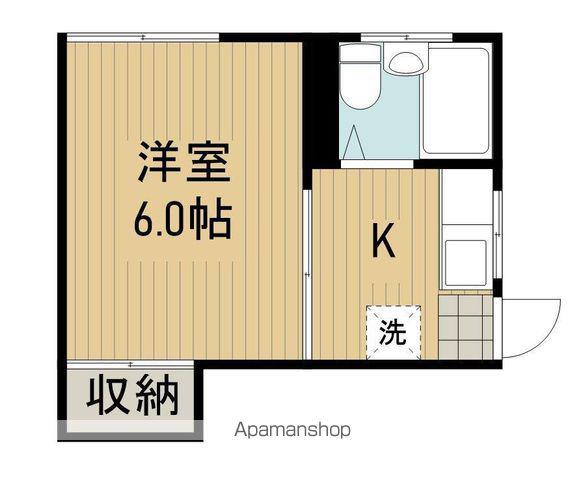 村主アパート(1K/2階)の間取り写真