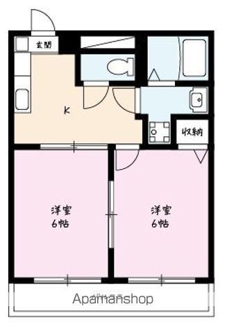 ハイブリッジ 1(2K/4階)の間取り写真