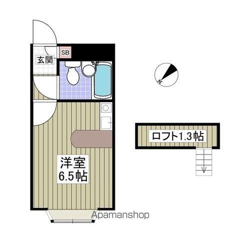 ベルピア久喜第3(ワンルーム/1階)の間取り写真