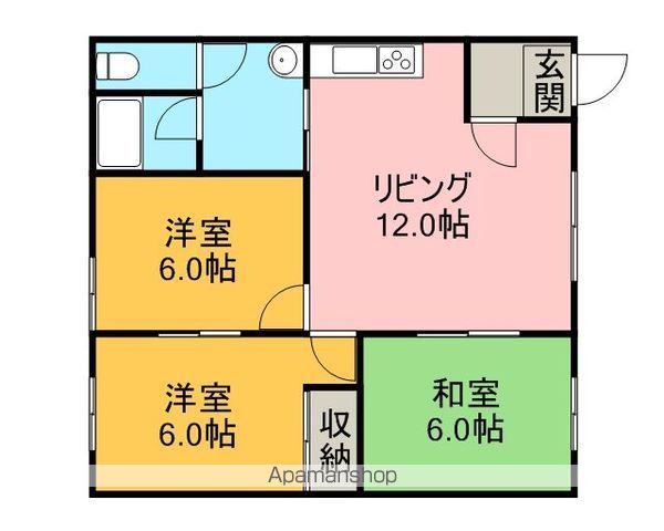 ユートピアンパーク(3LDK/2階)の間取り写真