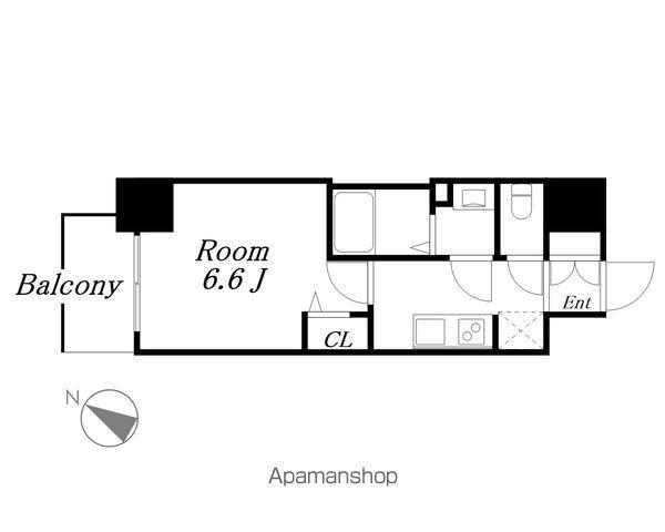 ディアレイシャス名古屋中村公園Ⅱ(1K/7階)の間取り写真