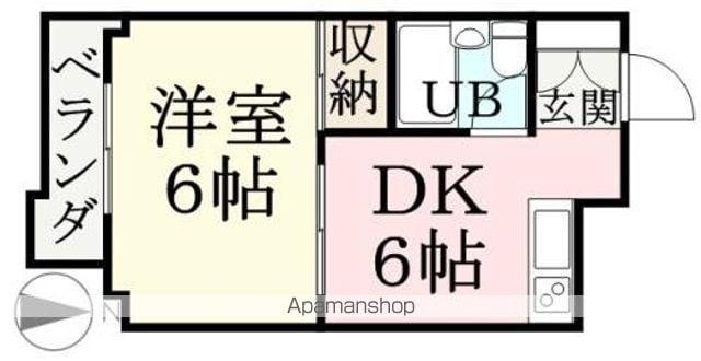 メゾンやまもと(1DK/1階)の間取り写真