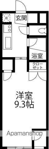ガーデンヒルズ御経塚(1K/3階)の間取り写真