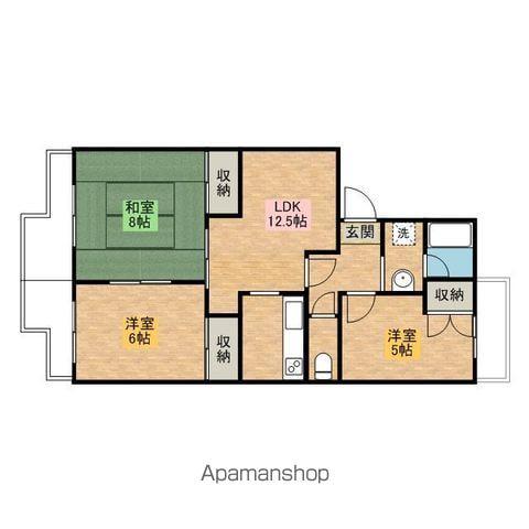 第3ルミエールハヤシ(3LDK/2階)の間取り写真