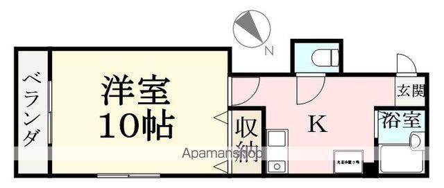 えちぜん鉄道三国線 福大前西福井駅 徒歩11分 3階建 築30年(1K/2階)の間取り写真