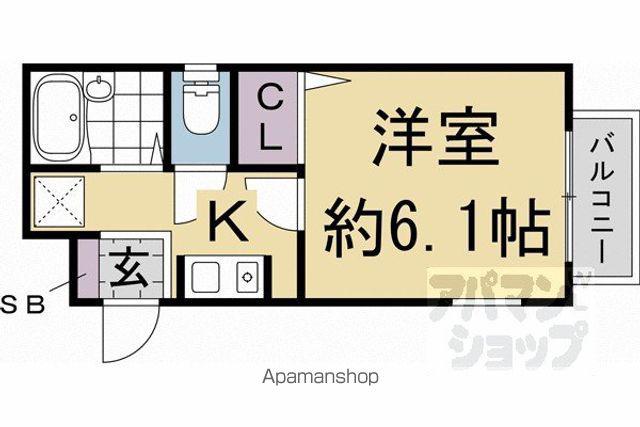 リアン LIENS(1K/2階)の間取り写真