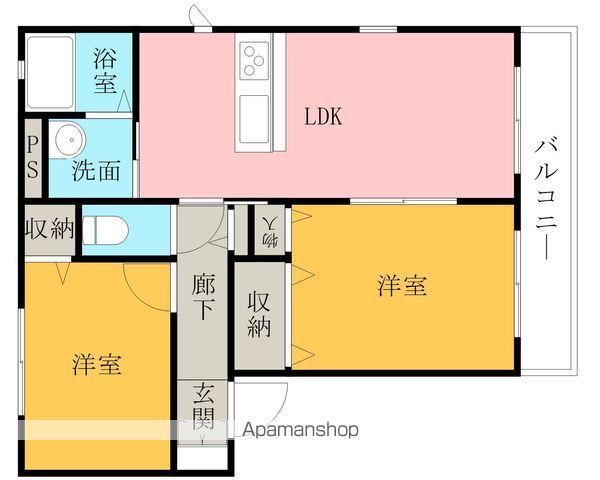フォンテボヌールⅡ(2LDK/1階)の間取り写真