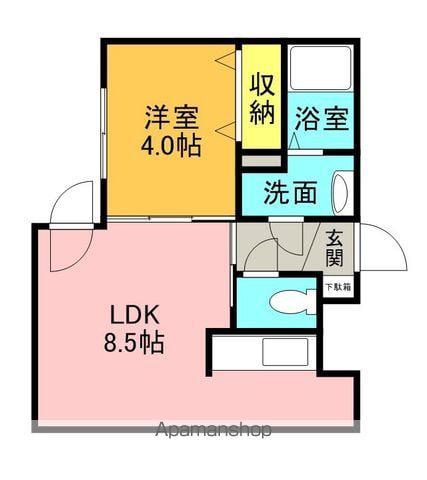 MARRIOTT共栄町(1LDK/3階)の間取り写真