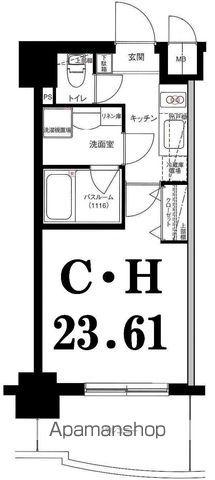 グリフィン川崎・西口参番館(1K/4階)の間取り写真