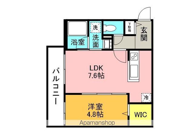 SーRESIDENCE東札幌AZURE(1LDK/4階)の間取り写真