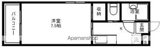 サンライズ弥永(1K/2階)の間取り写真