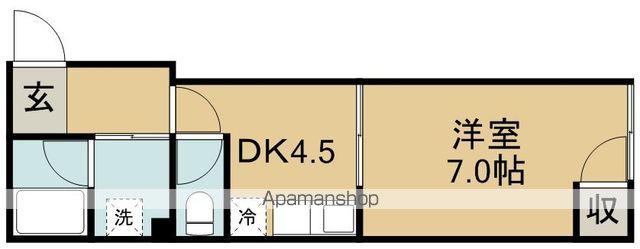 コーポ童子(1DK/5階)の間取り写真