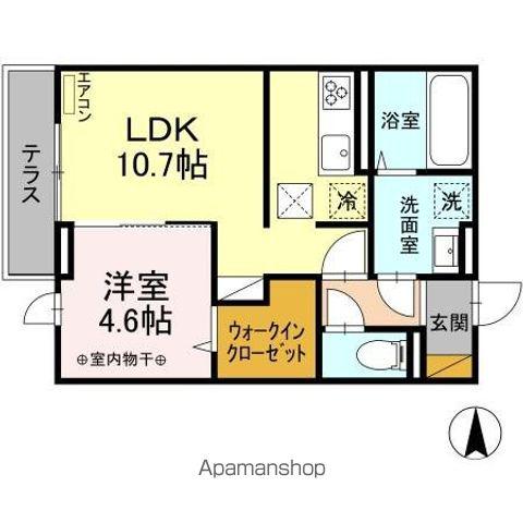 アベニール(1LDK/1階)の間取り写真
