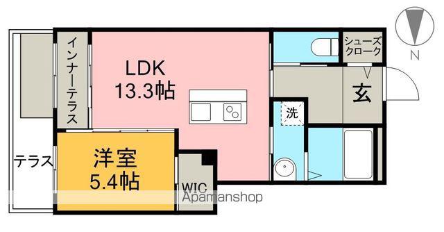 ルミナス南国(1LDK/1階)の間取り写真