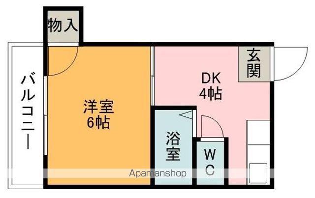 コーポ北久米(1K/2階)の間取り写真