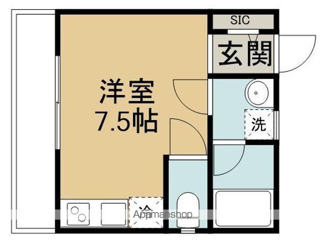 HOLOMUA(ワンルーム/2階)の間取り写真