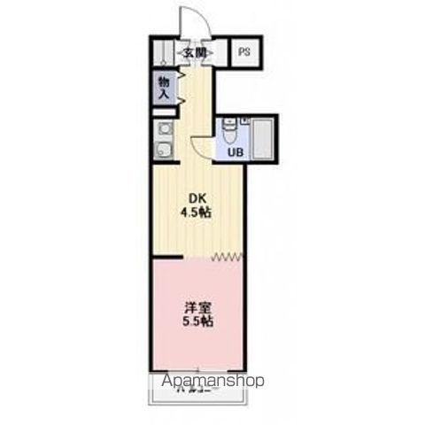 ビクトワール望が丘(1DK/3階)の間取り写真