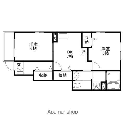IGOROTA Ⅰ(2DK/1階)の間取り写真