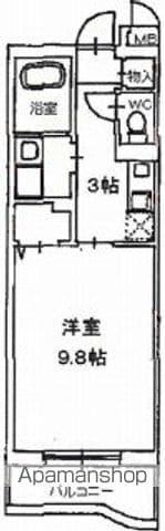 カルムソレイユ(1K/2階)の間取り写真