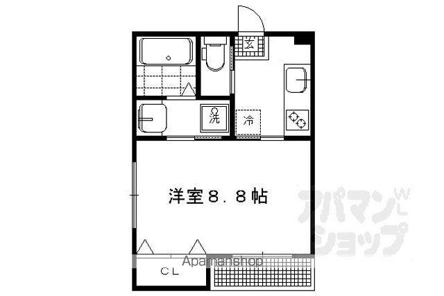 京オーブIII(1K/3階)の間取り写真