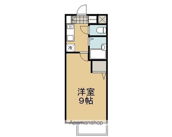 ル・シック北山2(1K/1階)の間取り写真